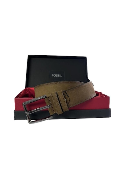 Fossil Taba Renk Desenli Hakiki Deri Spor Erkek Kemeri 4cm-105cm Taba