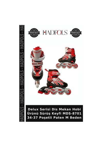 Delux Serisi Dis Mekan Hobi Ürünü Sürüş Keyfi Mds-8701 34-37 Poşetli Paten M Beden Çok Renkli