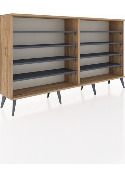 Arges Konsol 8 Raflı 176x30x99 Çam-çam/antrasit Çam-çam/antrasit
