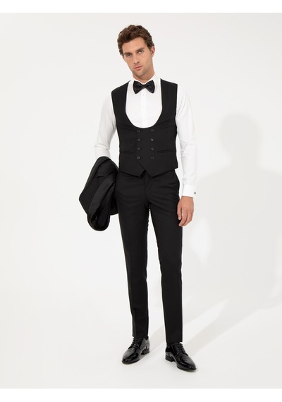 Cacharel Siyah Ex. Slim Fit Smokin Damatlık