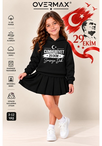 Overmax 29 Ekim Cumhuriyet Bayramı Özel Baskılı Çocuk Kapüşonlu Sweatshirt Kız Erkek 3-12 Yaş Siyah - 932662158 Siyah Overmax 29 Ekim Cumhuriyet Bayramı Özel Baskılı Çocuk Kapüşonlu Sweatshirt Kız Erkek 3-12 Yaş Siyah - 932662158 Siyah