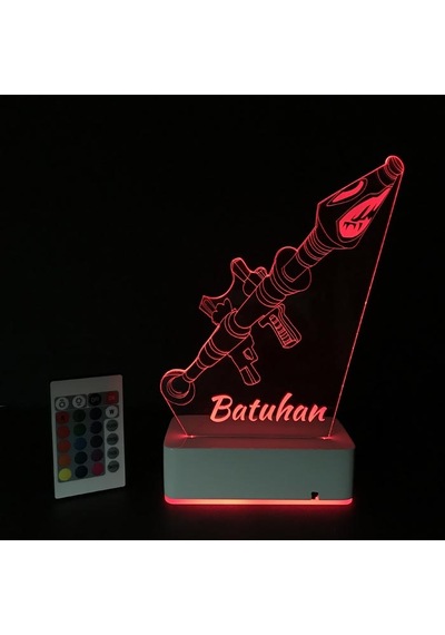 Kişiye Özel Fortnite Roket Masaüstü 3D Led Lamba