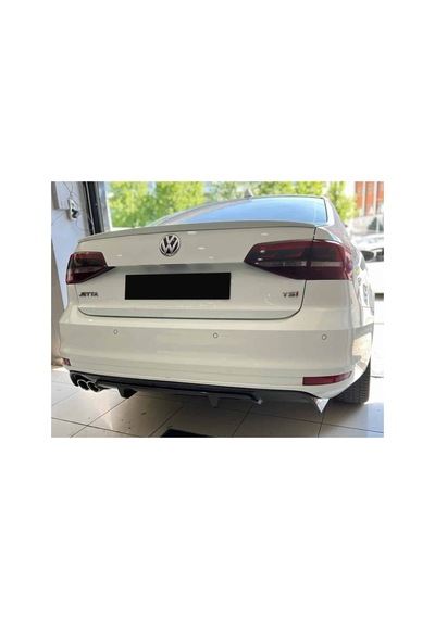 Vw Jetta Mk6 R Difüzör Sol Çift Çıkış Parlak Siyah Difizör 2015 2016 2017 2018 Arka+bodykit+ek
