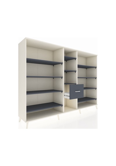 Hyperion Dolap 11 Raflı 3 Çekmeceli 220x44x163 Aytaşı-antrasit Aytaşı-antrasit Hyperion Dolap 11 Raflı 3 Çekmeceli 220x44x163 Aytaşı-antrasit Aytaşı-antrasit