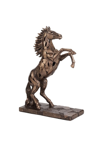 Ayrex Veronese Design 11 1/4 Yetiştirme At Aydınlatma Reçine Heykel Soğuk Döküm Bronz Kaplama Diğer