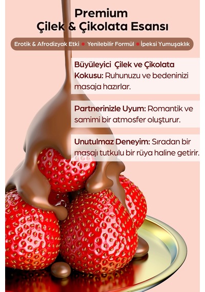Lüks Vücut Bakım Seti: Doğal Çilek 250ml & Yoğun Çikolata 120ml . Spa Etkisi. - 810265973