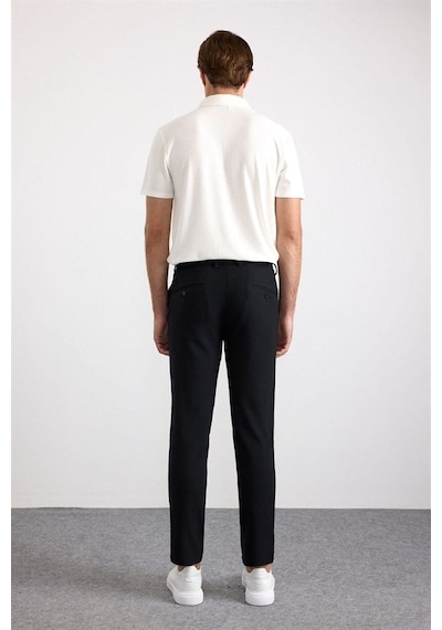 Süvari Siyah Slim Düz Jogger Pantolon Spn2020500010-s09