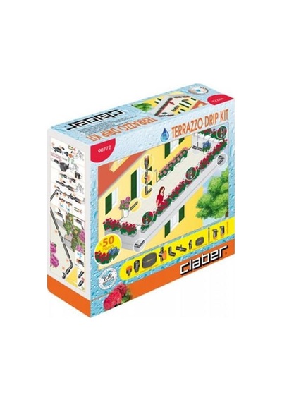 Claber 90772 Terrazzo Drıp Kıt Damlama Sulama Seti 25 Metre