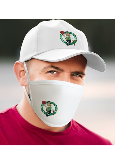 Nba Boston Celtics Beyaz Şapka ve Yıkanabilir Maske Seti