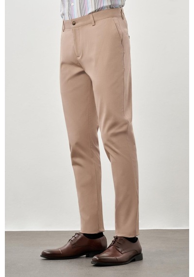 İmza Koyu Bej Kendinden Desenli Bez Ayağı Pamuklu Yan Cep Slim Fit Casual Pantolon 1003245168 KOYU BEJ İmza Koyu Bej Kendinden Desenli Bez Ayağı Pamuklu Yan Cep Slim Fit Casual Pantolon 1003245168 KOYU BEJ