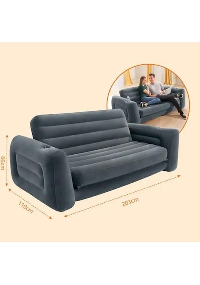 Yatak Olabilen Şişme Koltuk - Pompa Hediyeli - 203 224 66cm Çok Renkli