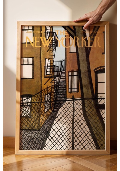 The New Yorker Çerçeveli Tablo January 21 1974