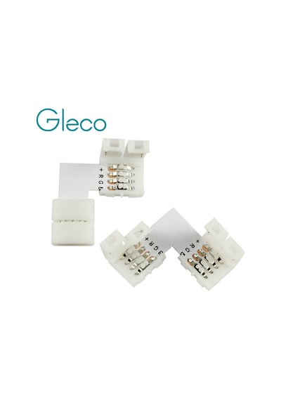 2 Adet 4 Pin L Dönüş Rgb Şerit Led Ekleme Aparatı Birleştirici Rgb Şerit Ledler Için