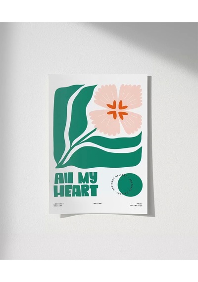 Çerçevesiz Poster Kalpten Gelen Bahar
