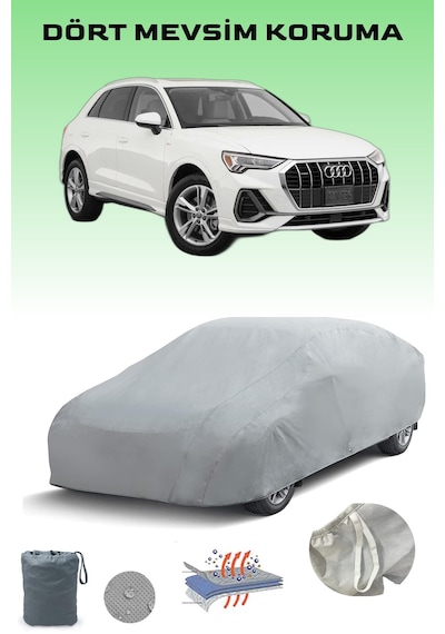 Audi Q3 Uyumlu Araba Brandası, Oto Branda, Araba Çadırı, Su-güneş Geçirmez Gri