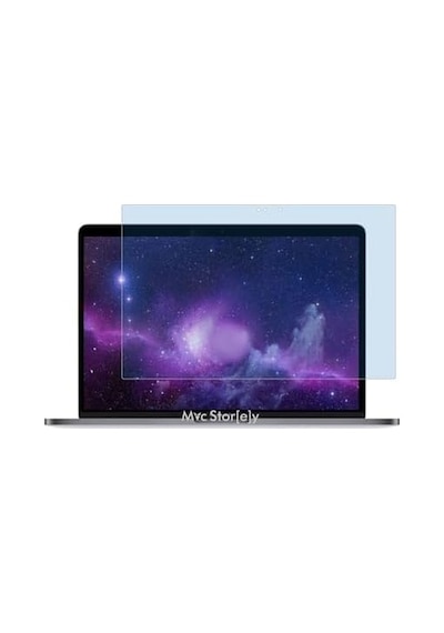 Macbook Air M1 Ve Macbook Pro M1-m2 13 İnç Uyumlu Şeffaf Anti Blueray Ekran Koruyucu Göz Yormayan Touch Bar Touch Id Şeffaf