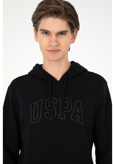 U.S. Polo Assn. Erkek Siyah Basic Sweatshirt 50295175-VR046