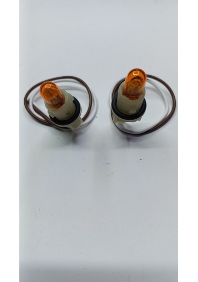 Unıversal T10 Dipsiz Turuncu Ampul + Duy (2 Takım Fiyatı)