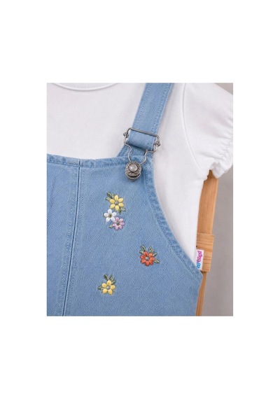 Altıntaş Baby Renkli Çiçek Nakışlı Kot Görünümlü Örme Kumaş Yazlık T-shirt 2li Salopet Set Beyaz Beyaz Altıntaş Baby Renkli Çiçek Nakışlı Kot Görünümlü Örme Kumaş Yazlık T-shirt 2li Salopet Set Beyaz Beyaz