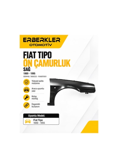 Parcaworld Fıat Tıpo On Camurluk Sag 89-95 7600233-fıa08tı001 - Erb760
