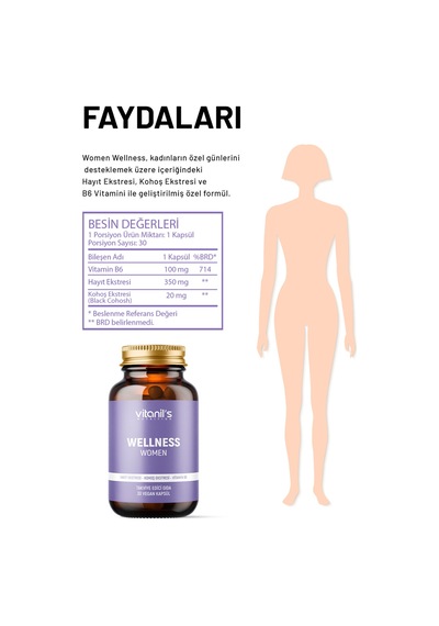 Vitanil's Women Wellness 30 Kapsül