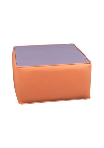 Kare Puf Suni Deri 32 Cm