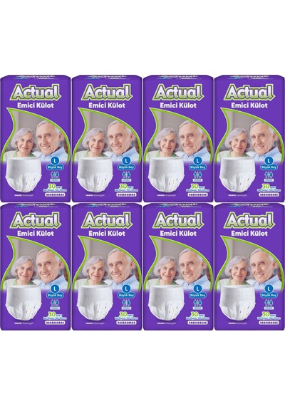 Actual Emici Külot Yetişkin Bezi L - Large - Büyük 240 Adet 5XL