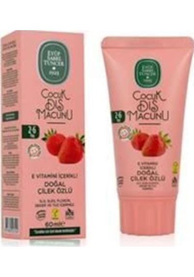 Eyüp Sabri Tuncer Doğal Çilek Özlü 2-6 Yaş Çocuk Diş Macunu 60 Ml