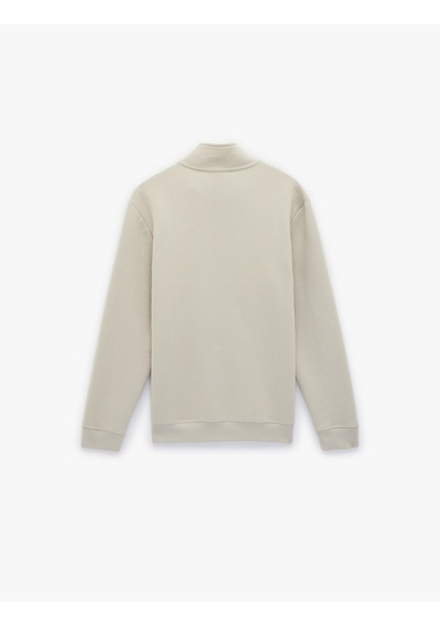 Koton Regular Fit Uzun Kollu Yarım Fermuarlı Sweatshirt Bej 6wam70234mk Ekru