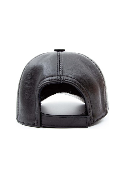 Tamer Tanca Unisex Vegan Siyah Deri Şapka 524 Tt Rap Sapka Sk22/23 Sıyah Dr Siyah