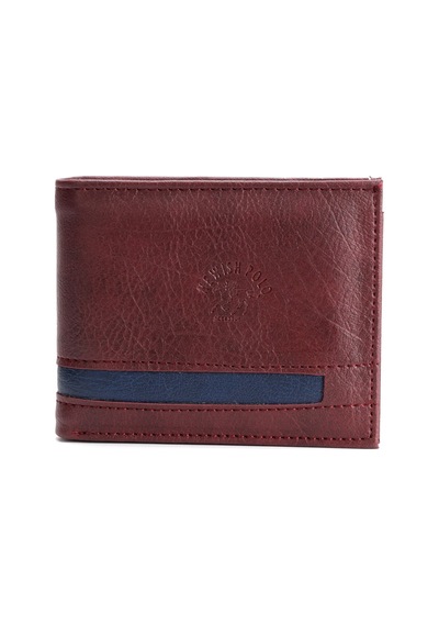 Newish Polo Erkek Suni Deri Minimal Cüzdan Ve Kartlık - New414 Bordo - Lacivert