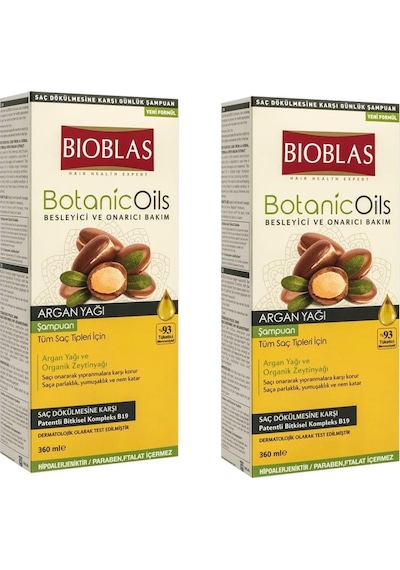 Bioblas Botanic Oils Argan Yağı Şampuan 2 x 360 ML