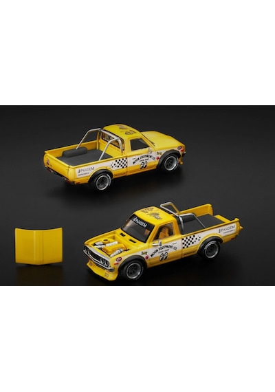 Pop Race Pandem Datsun 620 Moon Equipped Sarı 1:64 Diecast Model Araba Pr64-250