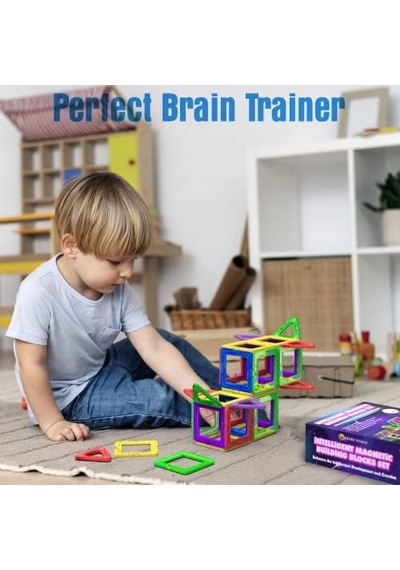 Desire Deluxe Manyetik Blok Seti Stem & Montessori Eğitim Seti Okul Öncesi Ve İlkokul Çocukları İçin Sınırsız Yaratıcılık Bpa İçermez 3+ Yaş 30 Parça