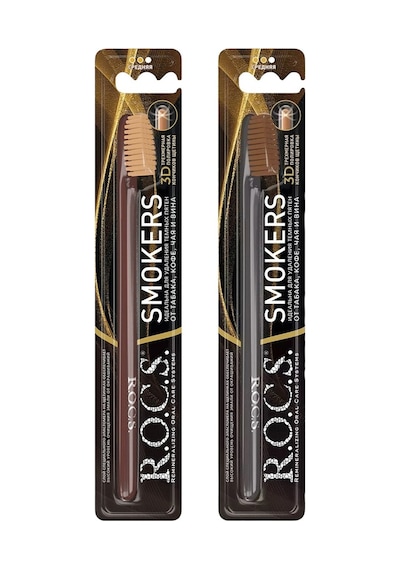 Rocs Smokers Leke Karşıtı Diş Fırçası Orta Sertlik 40g 5'li Avantaj Paketi - 5 Adet Tarı
