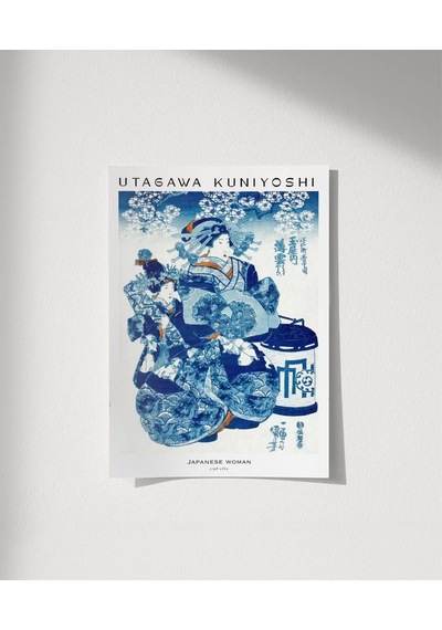 Çerçevesiz Poster Utagawa Kuniyoshi Japon Kadın