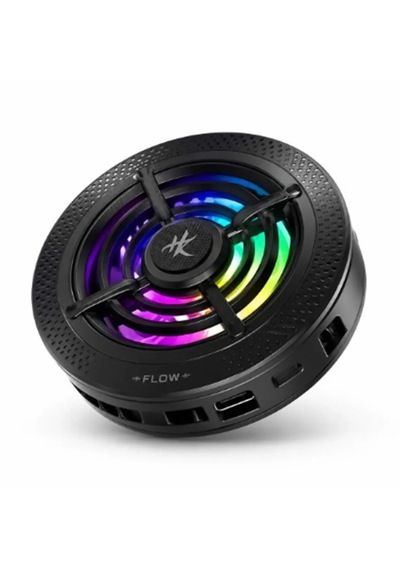 Hk-2 Pro Manyetik Klipsli Telefon Soğutucu Fan Rgb Isı Göstergeli Siyah