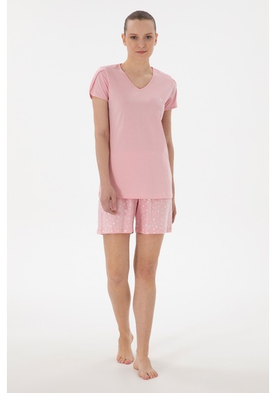 U.s. Polo Assn. Kadın Pembe Pijama Takım 50312915-vr041 Pembe