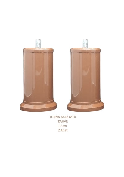 Tuana Ayak 10 cm M10 Cıvatalı Kahve (2 Adet)
