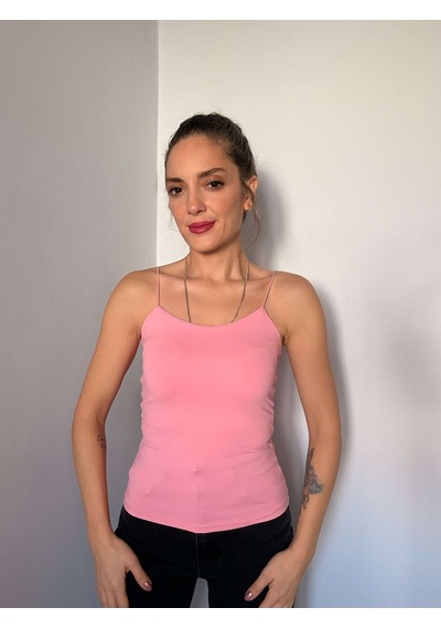Ali Butik Pembe İp Askılı Atlet Pembe