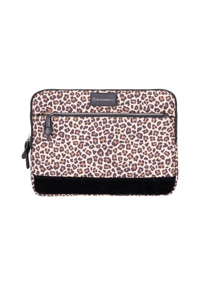 Bloominbag Earthy Leopard 13 İnç Laptop / Macbook Uyumlu Kılıf Kahverengi - Sarı