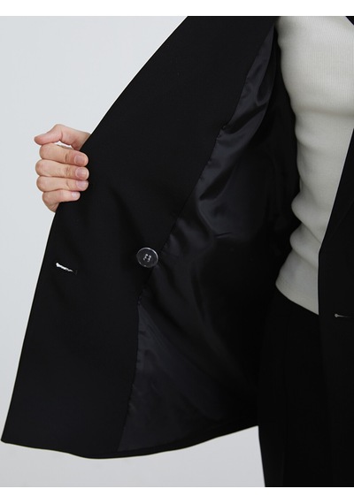 Lcw Studıo Siyah Kruvaze Yaka Kadın Blazer Ceket