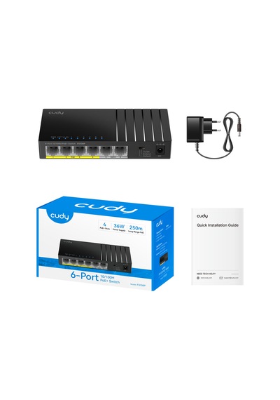 Cudy Fs106p - 6-port 10/100m Poe+ Switch 36w