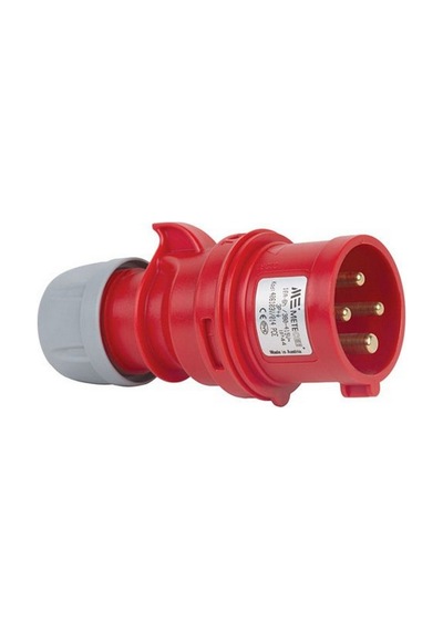 Mete Enerji 4x16a. Ip44 Düz Fiş- Vidalı Bağl. 406103v