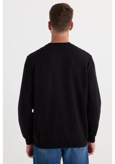 Tudors Unisex Relax Fit Rahat Kesim Pamuklu Yumuşak Dokulu Bisklet Yaka İç Polarlı Baskılı Siyah Sweatshirt-37310 Siyah Tudors Unisex Relax Fit Rahat Kesim Pamuklu Yumuşak Dokulu Bisklet Yaka İç Polarlı Baskılı Siyah Sweatshirt-37310 Siyah