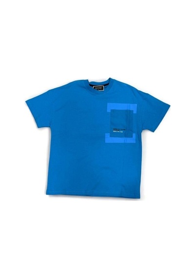 Marions Erkek Çocuk Cep Detaylı Oversize Kalıp T-shirt-15958 Mavi