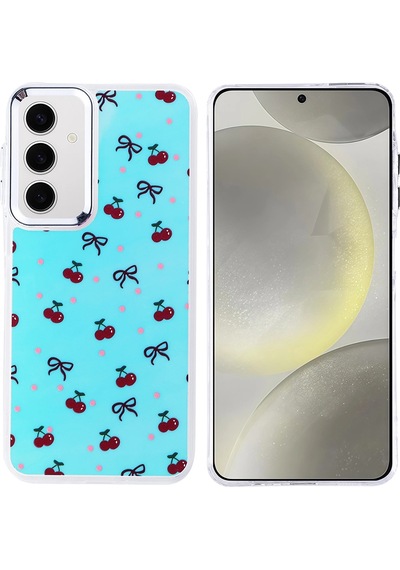 Samsung Uyumlu Galaxy S24 Fe Kılıf Airbag Tasarımlı Zore Hadra Kapak Kiraz