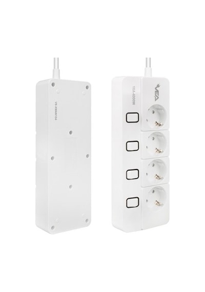 Anahtarlı 4'lü Grup Priz, 1.5 Metre, Usb Girişli 0.13 M