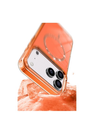 Apple Apple iPhone 17 Pro Max İçin Uyumlu Magsafe Özellikli Işıltılı Tasarımlı Ekstra Darbe Korumalı Kapak