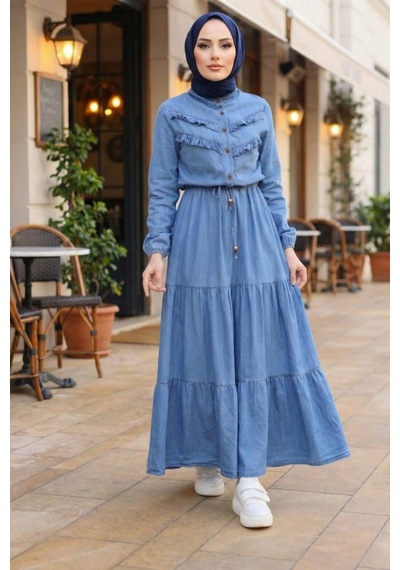 Hb Harma Time Butik Kadın Fırfır Detaylı Bağcıklı Açık Kot Mavi Denim Elbise Açık Mavi Açık Mavi Hb Harma Time Butik Kadın Fırfır Detaylı Bağcıklı Açık Kot Mavi Denim Elbise Açık Mavi Açık Mavi